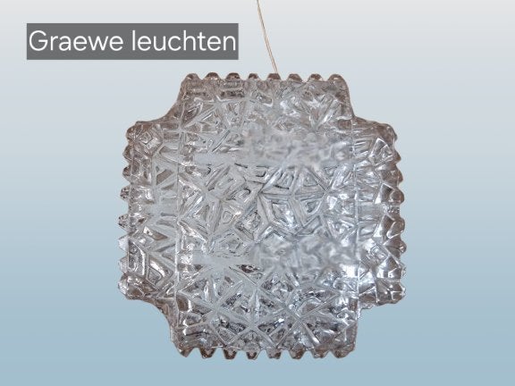 vintage plafondlamp van Graewe Leuchten., Ophalen of Verzenden, Gebruikt, Plafondlamp, Vintage