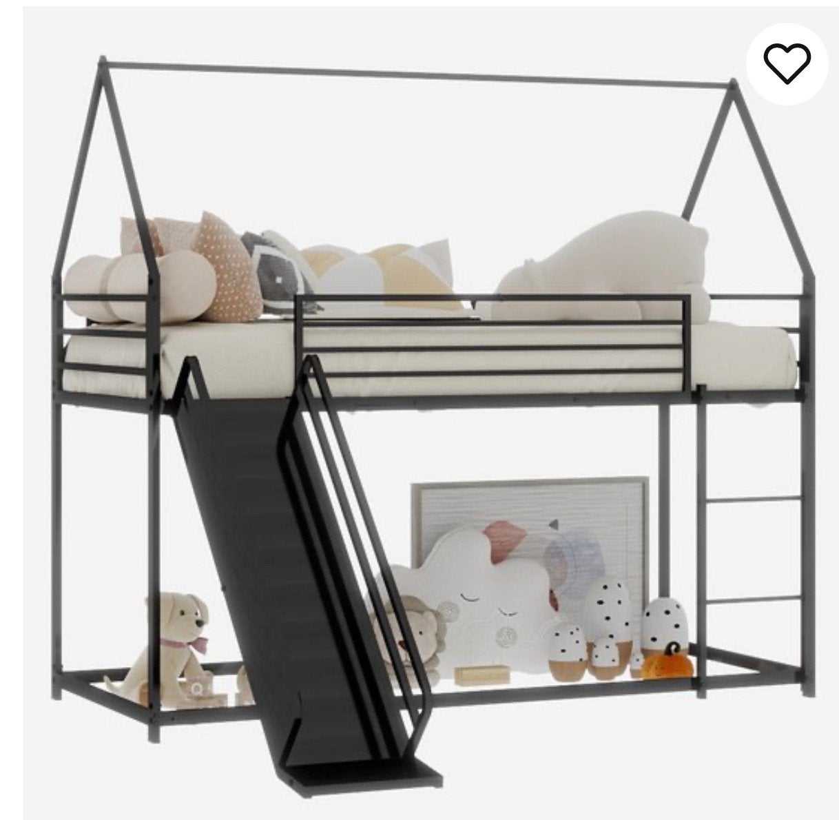 Hoogslaper met glijbaan, Maison & Meubles, Chambre à coucher | Lits superposés & Lits mezzanines, Enlèvement, Comme neuf, Lit mezzanine