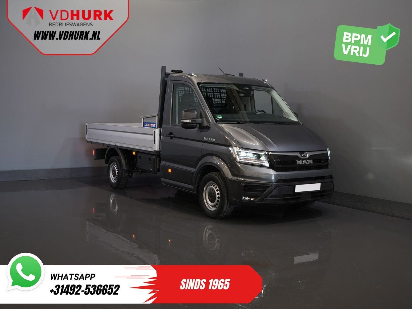 Volkswagen Crafter (MAN TGE) 2.0 DSG Aut. Open Laadbak 340x2, Auto's, Automaat, Bedrijf, Diesel, Te koop