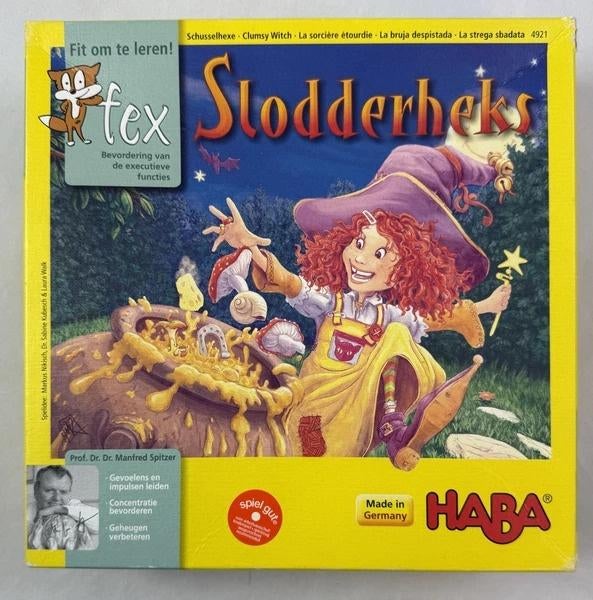 HABA 4921 Slodderheks Fex Leerspel Concentratiespel Compleet, Een of twee spelers, Verzenden, Zo goed als nieuw, Haba