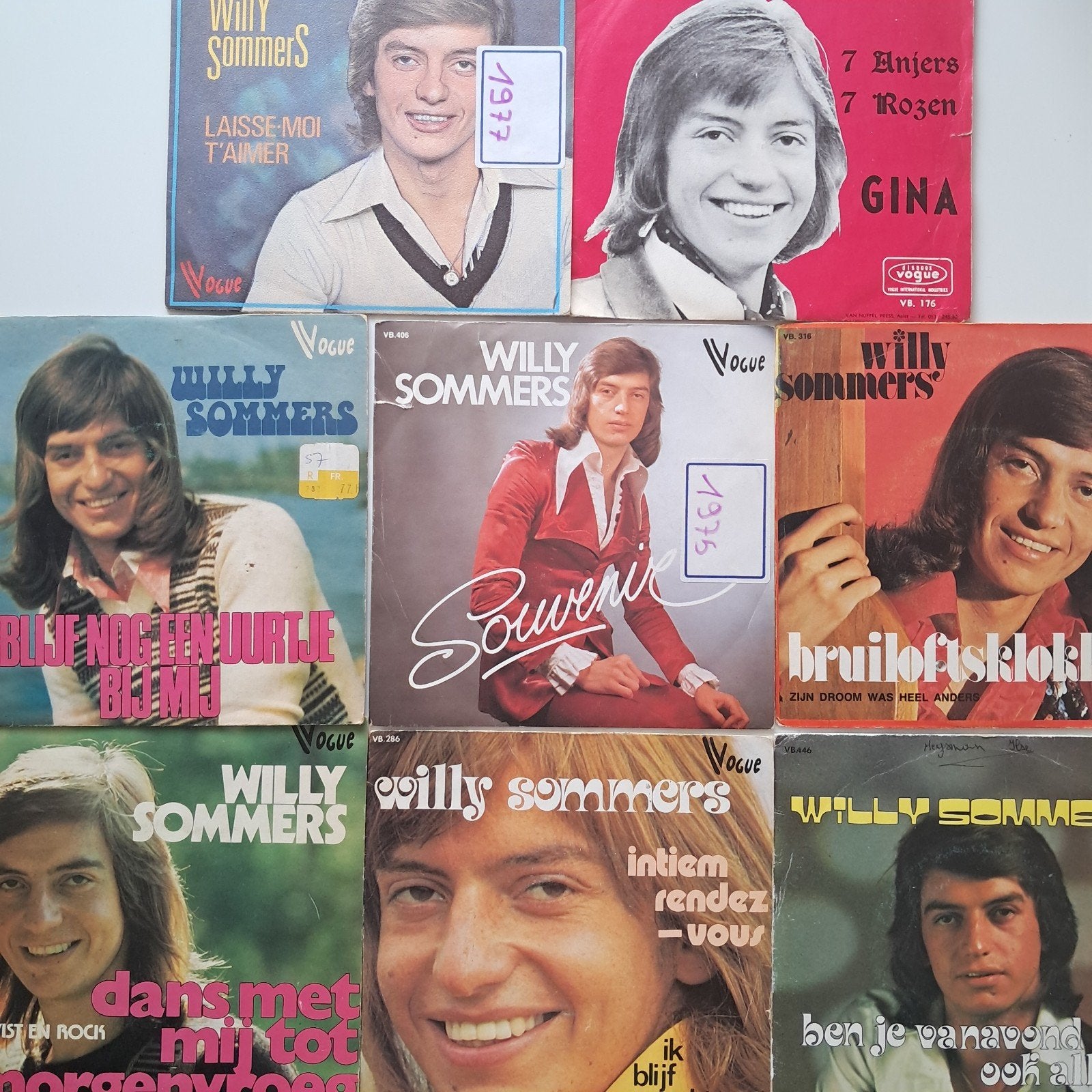 8 singles Willy SOMMERS, Enlèvement