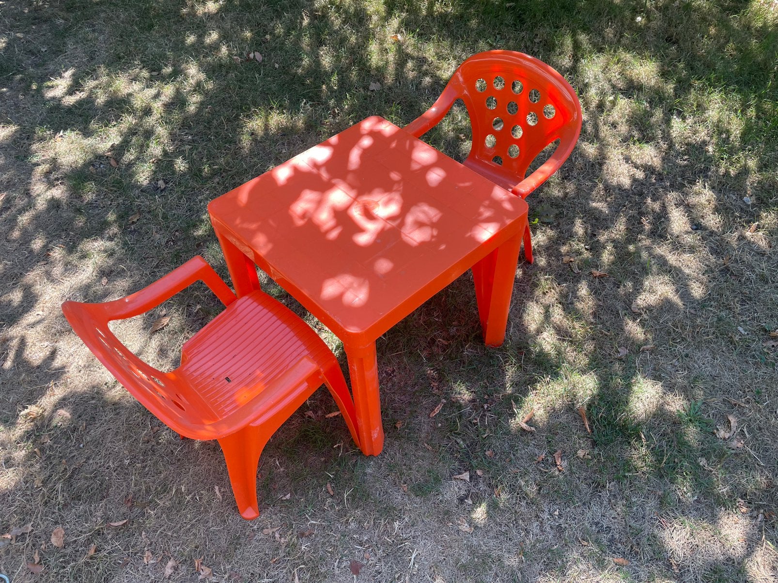 Tuinset stoel en tafel voor kinderen tot 5 jaar., Tuin en Terras, Ophalen, Zo goed als nieuw, Stoel, Tuinset