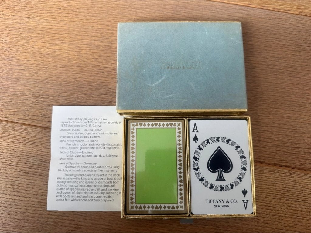 Coffret 2 jeux Tiffany & Co New York tranches dorées, Enlèvement ou Envoi, Comme neuf, Carte(s) à jouer