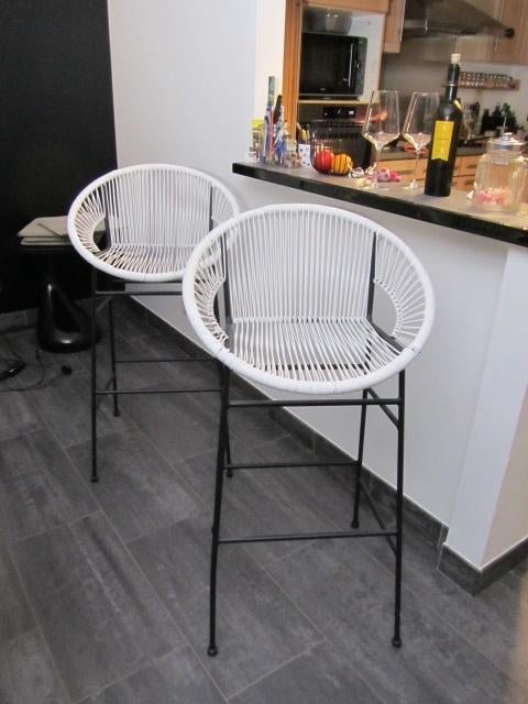 Silla Acapulco Luna barkruk, wit, zithoogte 75cm, Maison & Meubles, Enlèvement, Comme neuf