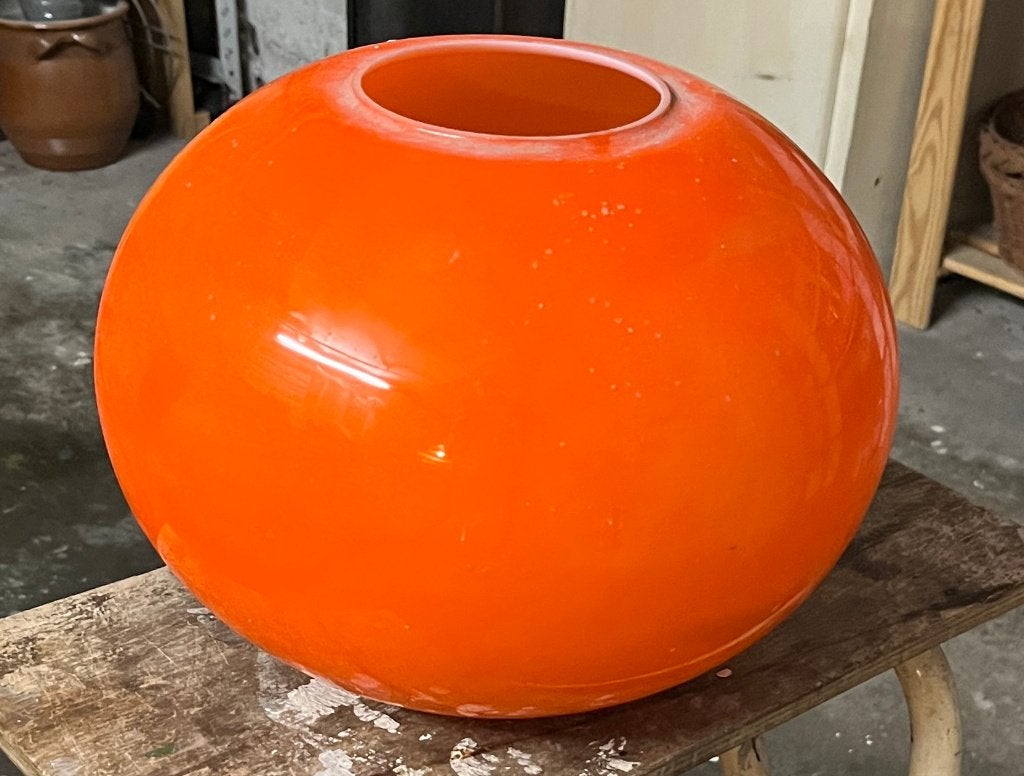 Globe Verre Orange, Antiquités & Art, Enlèvement
