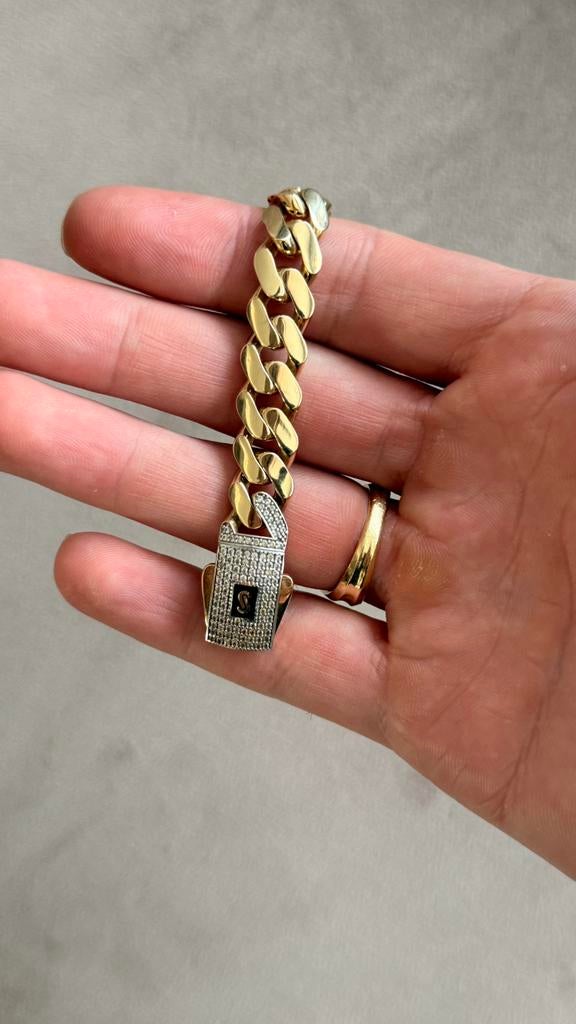 Bracelet / gourmette en or 31gramme, Enlèvement ou Envoi, Comme neuf, Or, Or