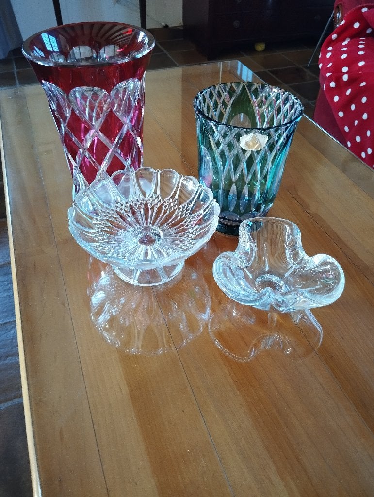 4 pièces cristal Val Saint Lambert, Enlèvement