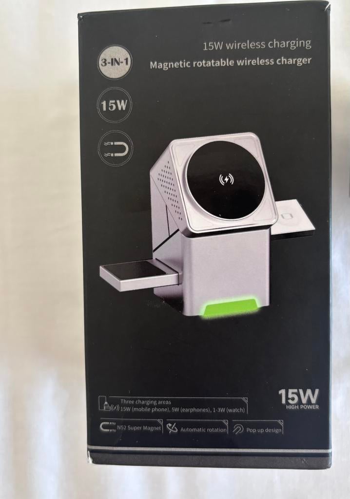Drie-in-één draadloze, Télécoms, Téléphonie mobile | Chargeurs pour téléphone, Neuf, Enlèvement