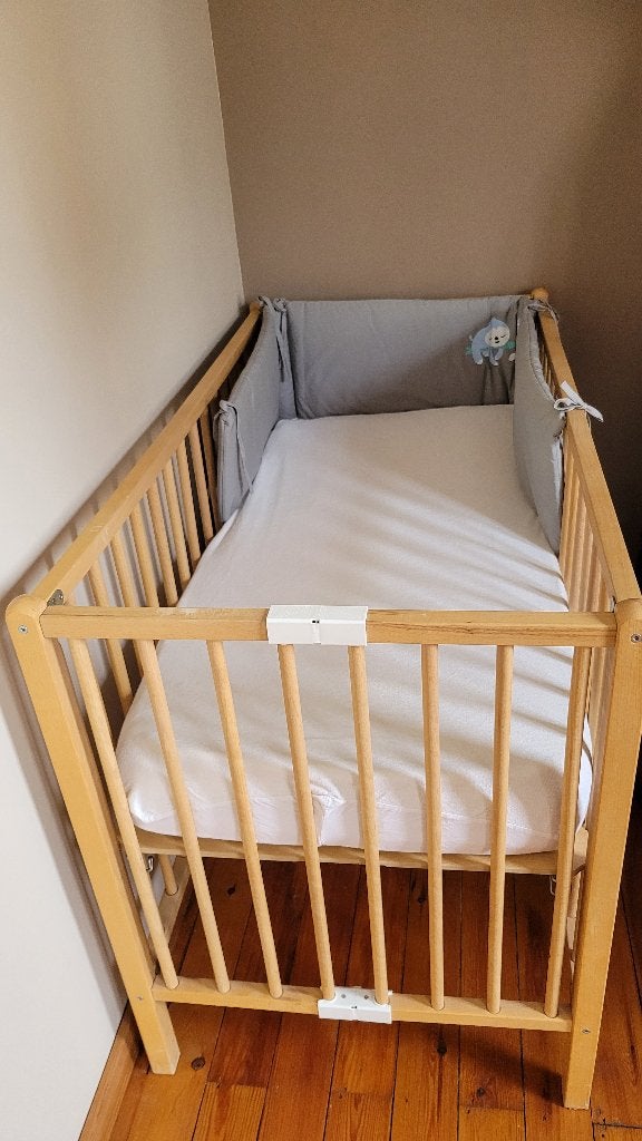 Lit Roméo extra pliant 60 x 120 cm – Vernis Naturel, Kinderen en Baby's, Kinderkamer | Bedden, Ophalen, Zo goed als nieuw, Minder dan 140 cm