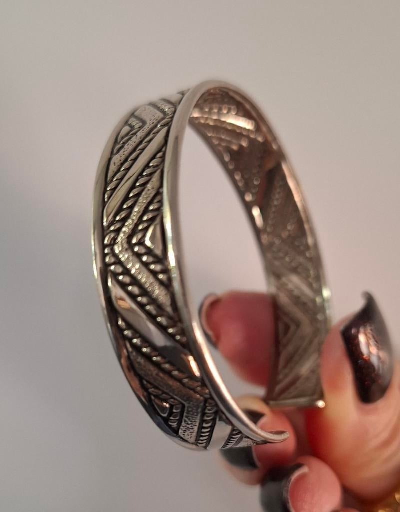 Neuf bracelet esclave semi rigide argent berbère, Enlèvement ou Envoi, Comme neuf, Argent, Argent