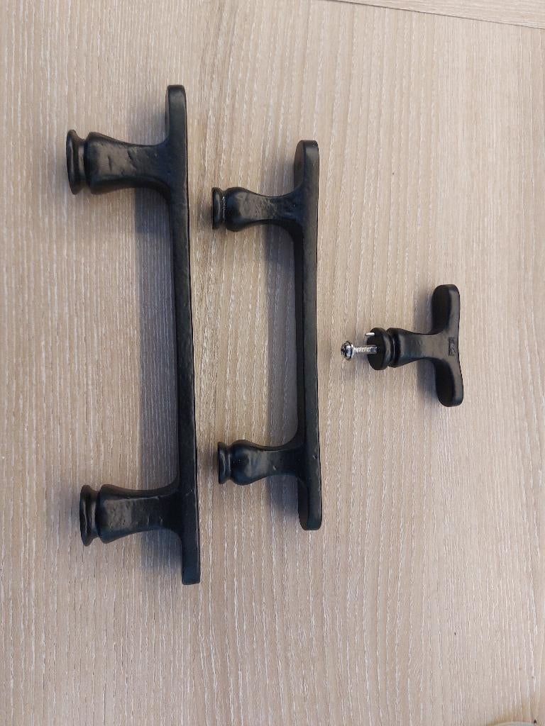 Dauby meubelknoppen, handgrepen, trekkers. Zwart, Ophalen, Nieuw, IJzer, Klink of Kruk