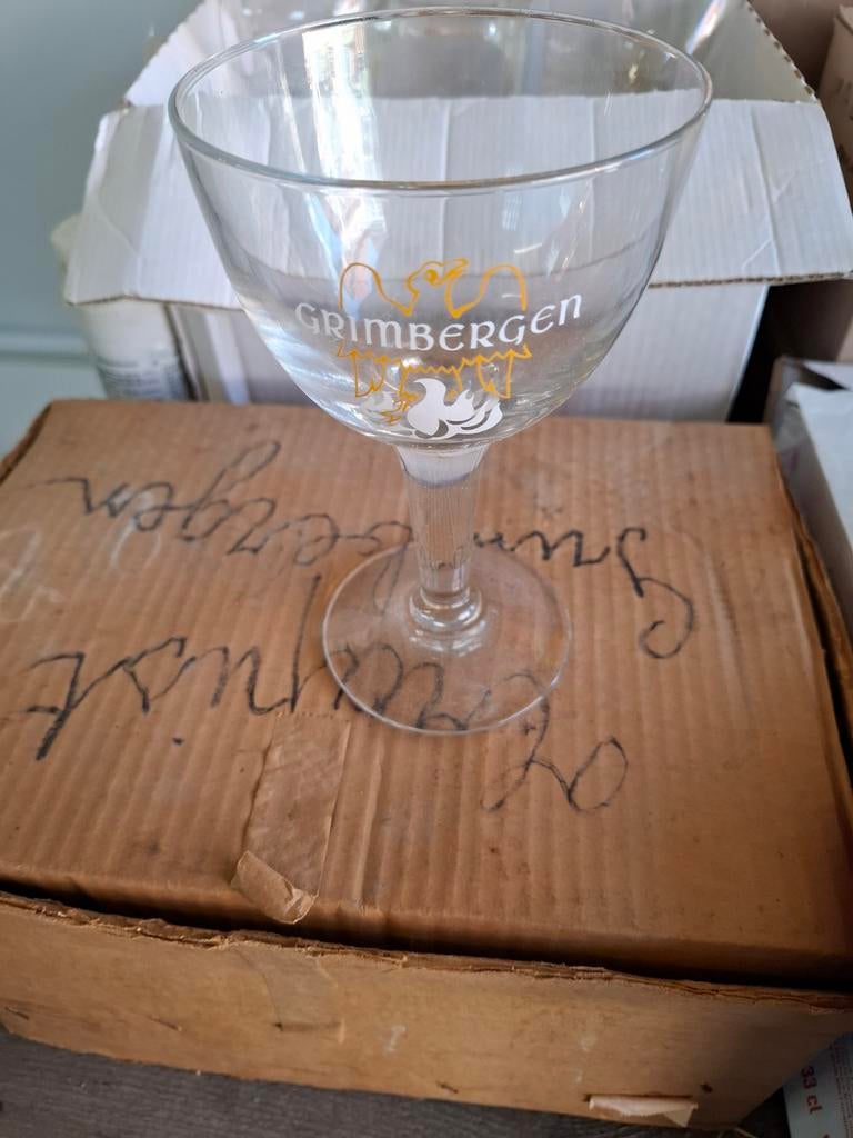 6 oude grimbergen glazen, Verzamelen, Ophalen