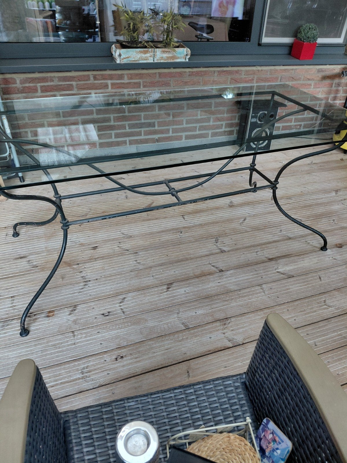 Eetkamertafel  zonder enige schade,wegens verhuis, Ophalen, 75 tot 100 cm, Glas, Zo goed als nieuw