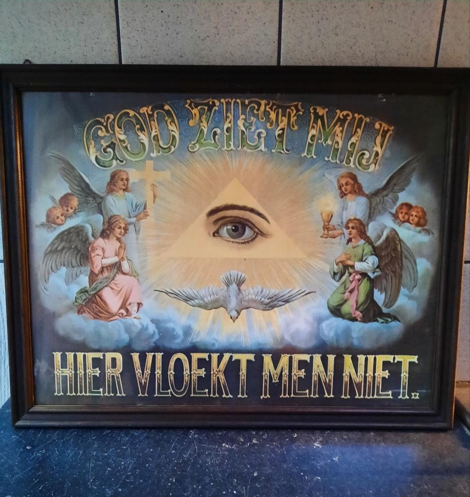 Dieu me voit ici, les gens maudissent, photo non encadrée, Enlèvement