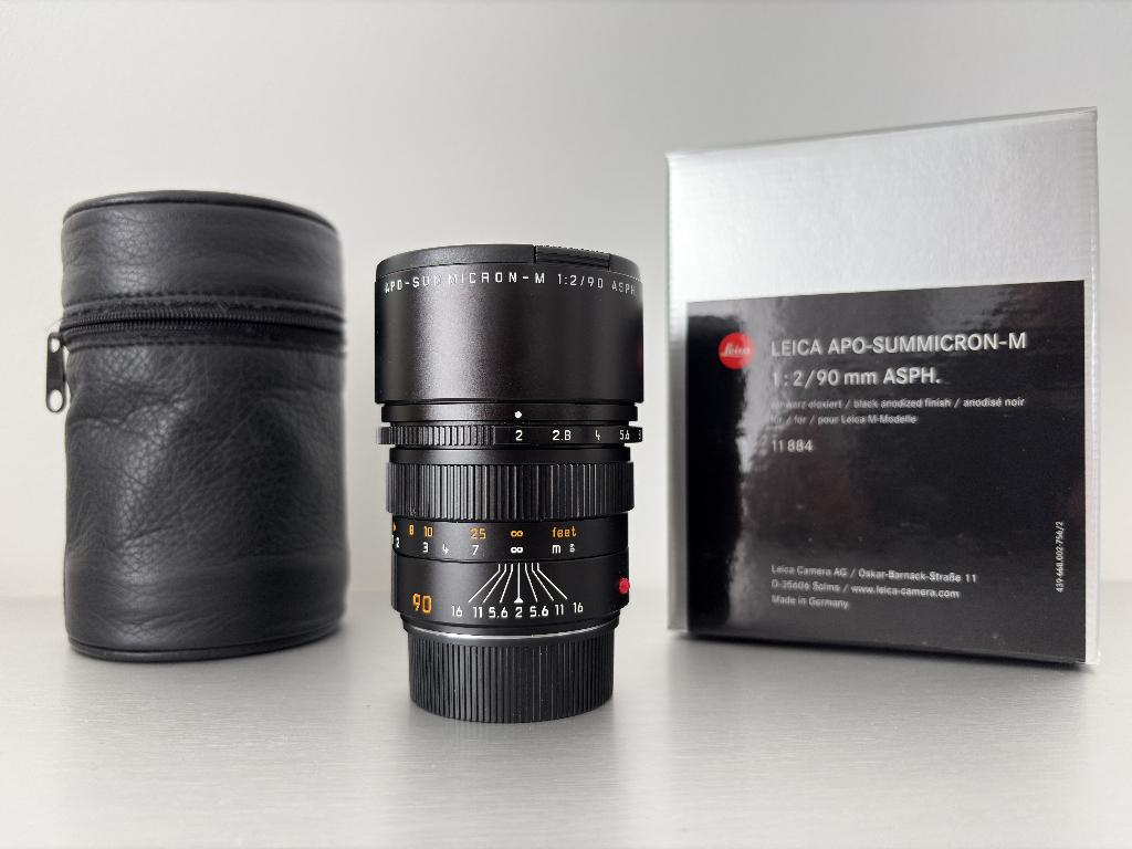 Leica APO summicron M 90mm f2 ASPH NIEUWSTAAT, Audio, Tv en Foto, Foto | Lenzen en Objectieven, Ophalen, Zo goed als nieuw, Telelens