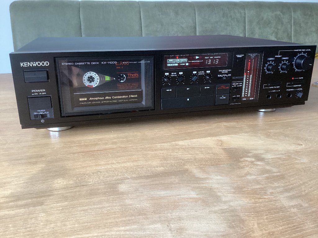 Kenwood KX 1100G 3 motor Dual Cap 3 head Dolby B/C Nakamichi, Enlèvement ou Envoi, Simple, Kenwood, Commandes tactiles
