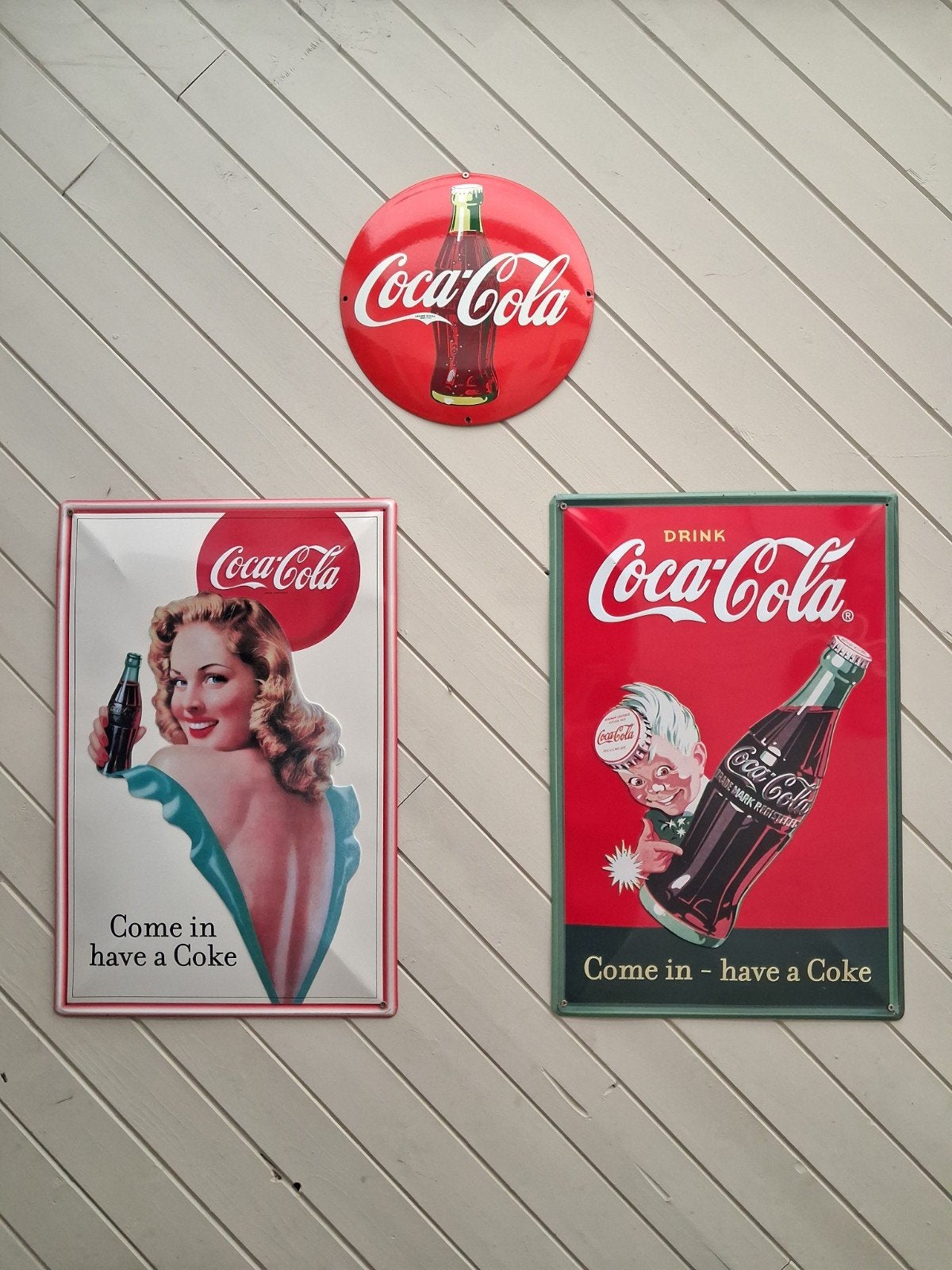 3 coca cola borden waarvan 1 emai, Verzamelen, Ophalen