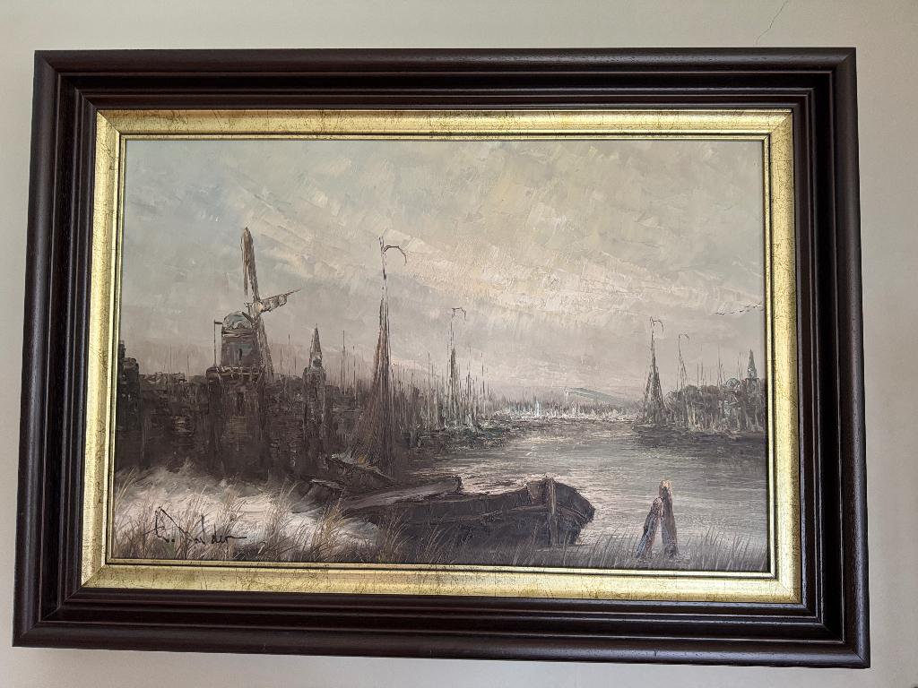 Olieverf shilderij van A Mulder, Antiek en Kunst, Ophalen