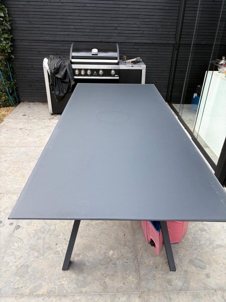 Buitentafel, Ophalen, Gebruikt, Rechthoekig, Aluminium