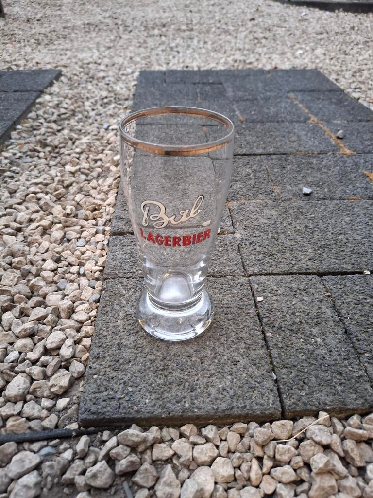Oud email bierglas BAB, Verzamelen, Biermerken, Ophalen of Verzenden