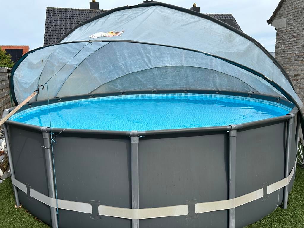 Zwembad intex ultra xtr frame, Rond, 300 cm of meer, Zo goed als nieuw, Ophalen