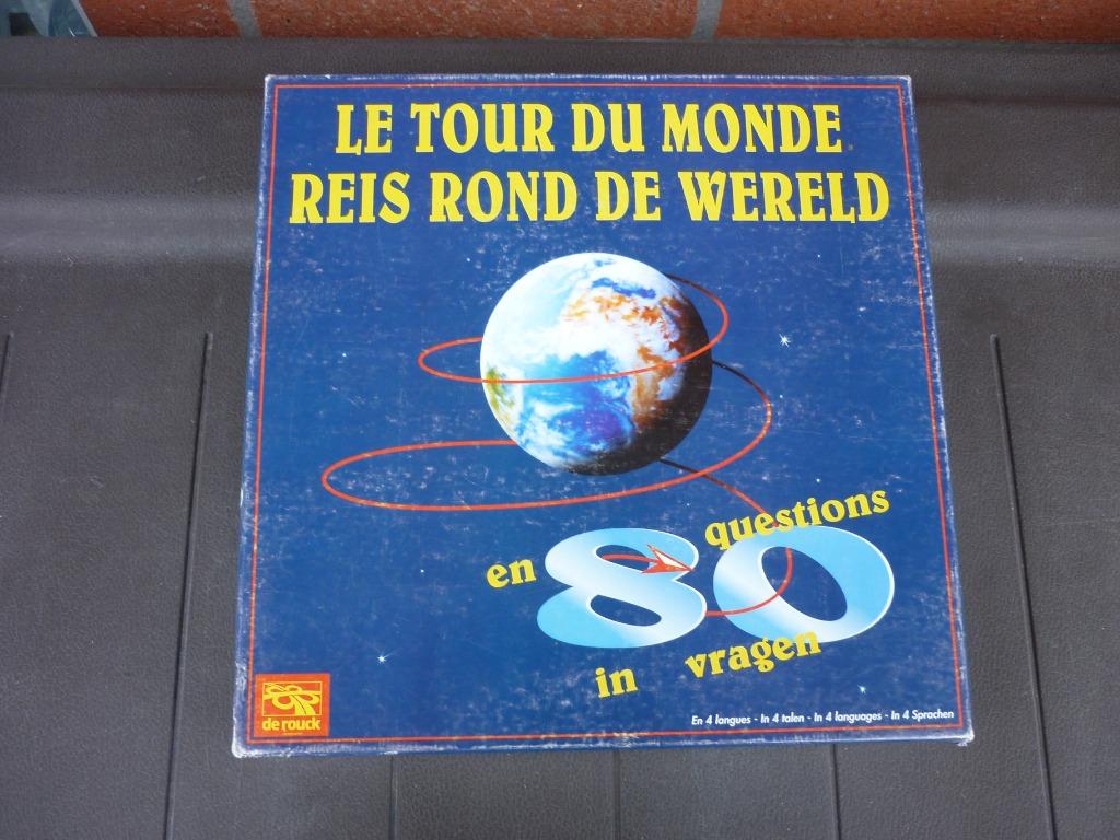 Bordspel - Reis rond de wereld in 80 vragen - de rouck, Een of twee spelers, Ophalen of Verzenden, Gebruikt, De rouck