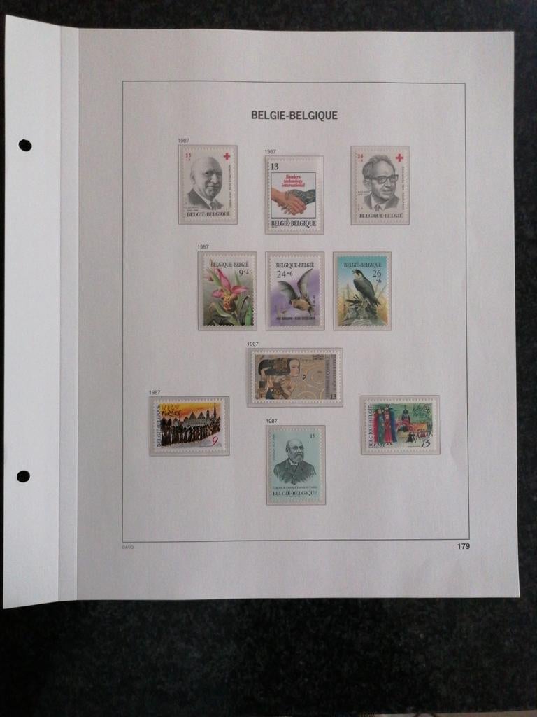 Timbres de Belgique, volume 1987, Enlèvement ou Envoi
