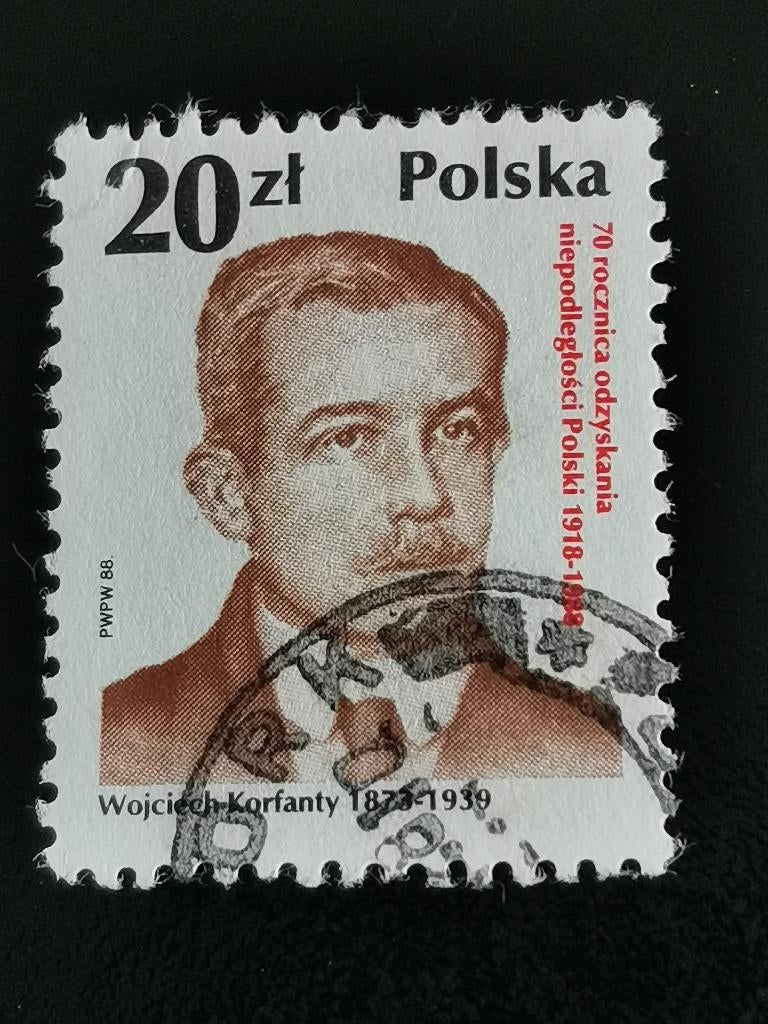 Pologne 1988 - personnes célèbres, Enlèvement ou Envoi, Pologne, Affranchi