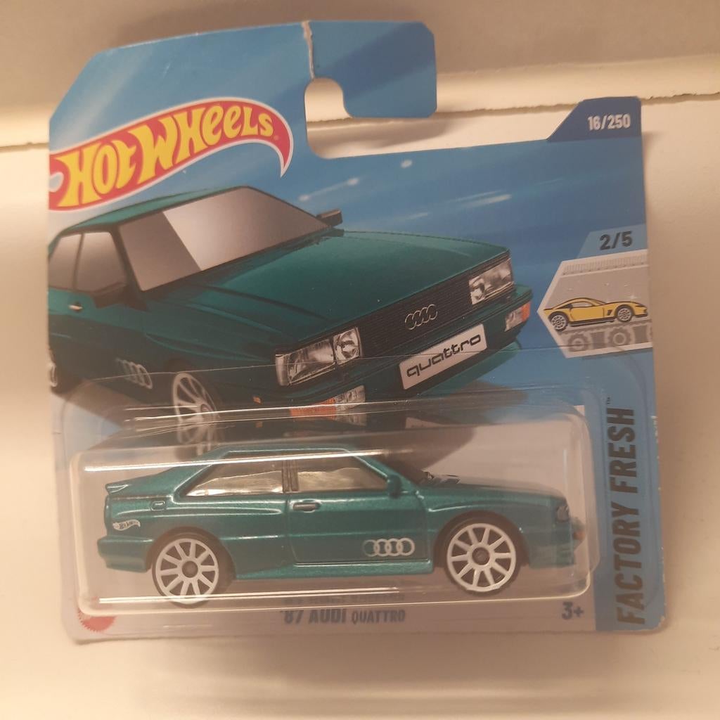 HOT WHEELS 1:64 :16/250 1987 AUDI QUATTRO COUPE*SEALED*MOC*, Ophalen, Nieuw, Auto, Overige merken