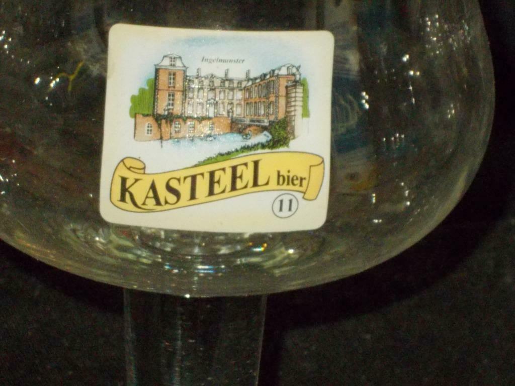 Bierglazen.Kasteel Bier.Zulte.Keizer Karel.Deugniet.D 128, Enlèvement ou Envoi, Utilisé, Verre ou Verres, Autres marques