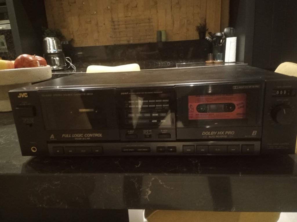 dubbel casettedek van jvc, TV, Hi-fi & Vidéo, Decks cassettes, Enlèvement, Double, JVC, Auto-reverse