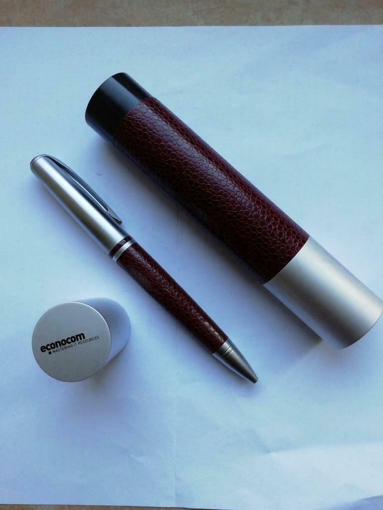 stylo "Econocom", Collections, Stylos, Enlèvement ou Envoi, Comme neuf, Stylo à bille, Avec boîte