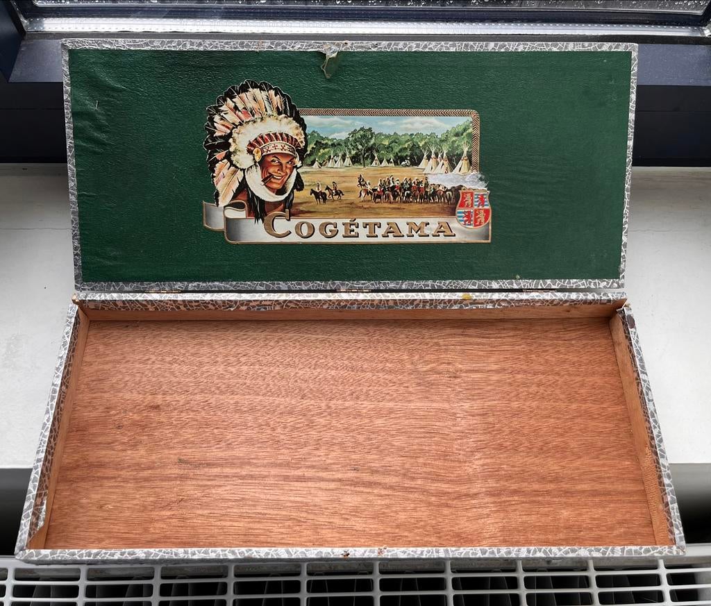 Houten Cogétama doos sigaren, Verzamelen, Ophalen, Gebruikt, Tabaksdoos of Verpakking