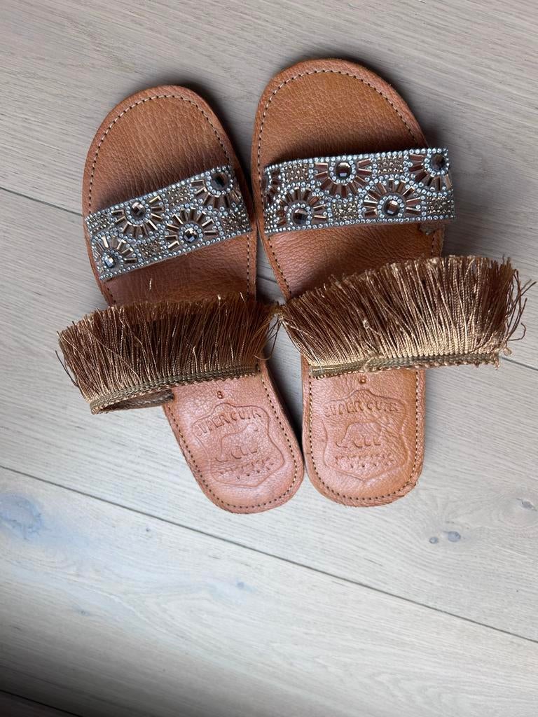 Sleffers mt 39, Slippers, Bruin, Ophalen of Verzenden, Zo goed als nieuw