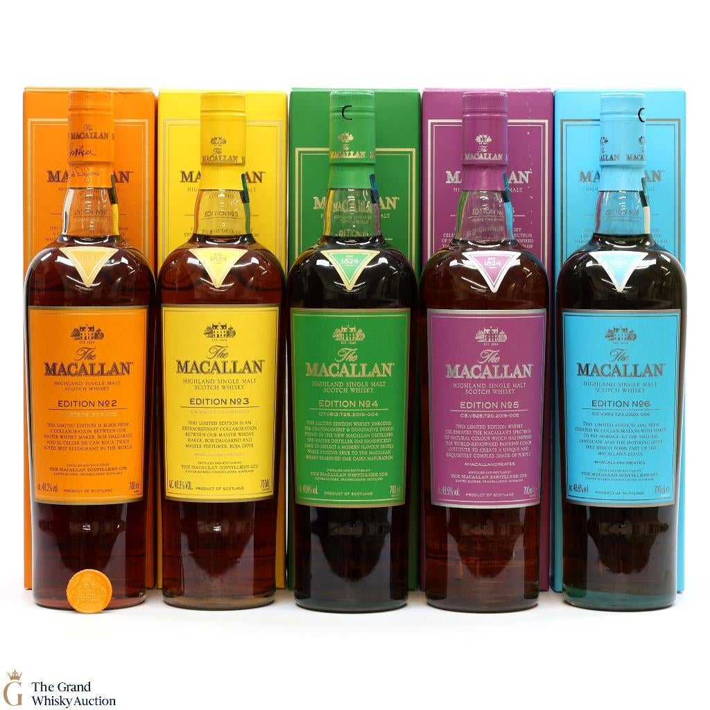 Macallan Edition 2 - 3 - 4 - 5 - 6, Verzamelen, Ophalen, Overige gebieden, Overige typen, Nieuw