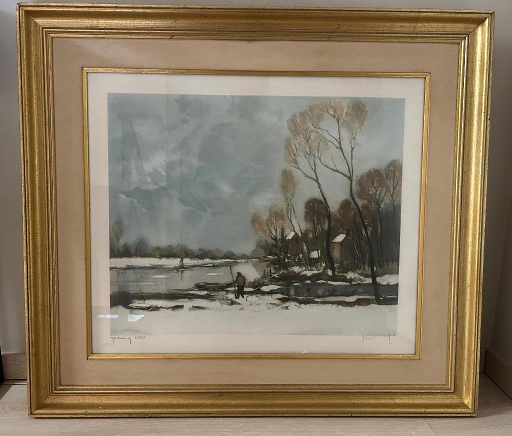 AAlbert Saverys – gesigneerde lithografie – 238/350, Ophalen