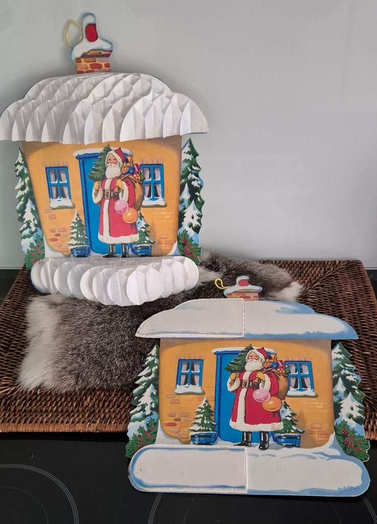 Vintage jaren 60 Honingraat hangende kerstversiering, Ophalen