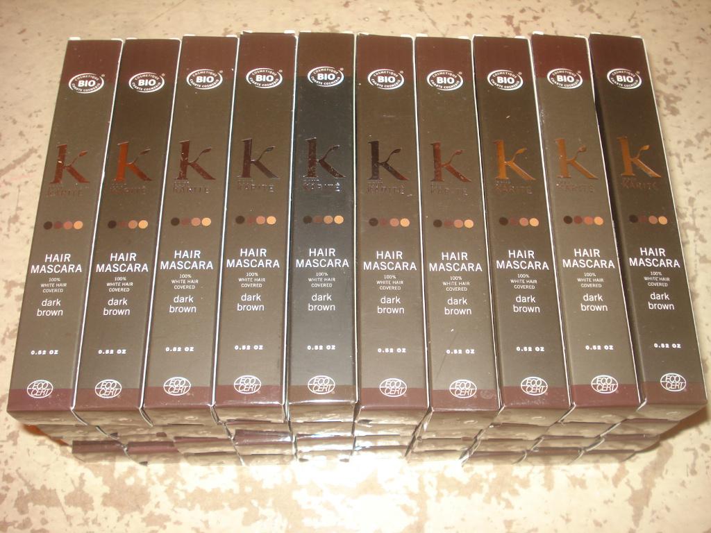 Beau lot de 40 Mascara Cheveux Karité Bio n3 Châtain Foncé, Enlèvement ou Envoi, Neuf, Soin des cheveux ou Soin réparateur des cheveux