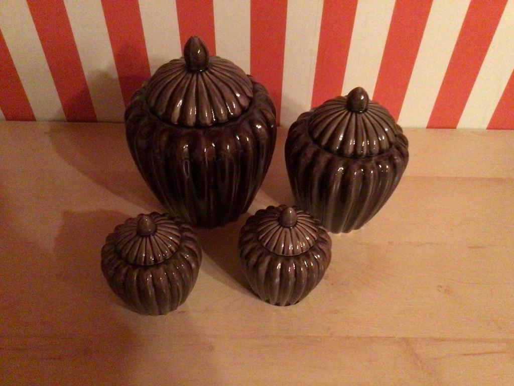 Ensemble cache-pot marron en céramique (4), Enlèvement ou Envoi, Neuf, Brun, Autres matériaux