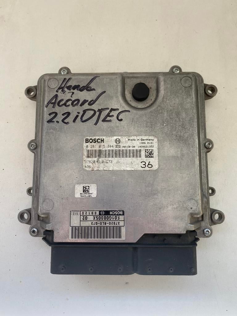 Honda Accord Mk8 2.2 iDTEC 0281015744 Ecu, Auto-onderdelen, Ophalen of Verzenden, Gebruikt, Honda