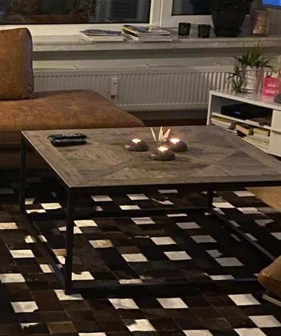 Vierkante salontafel Maison du Monde - 100 x 100 cm, Huis en Inrichting, Tafels | Salontafels, Zo goed als nieuw, Minder dan 50 cm
