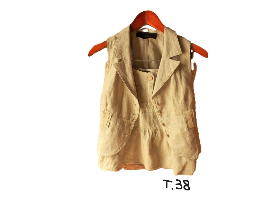 (1) - bolero et jupe femme t.38 beige doré - andreanna -, Vêtements | Femmes, Jupes, Comme neuf, Taille 38/40 (M), Beige, Au-dessus du genou