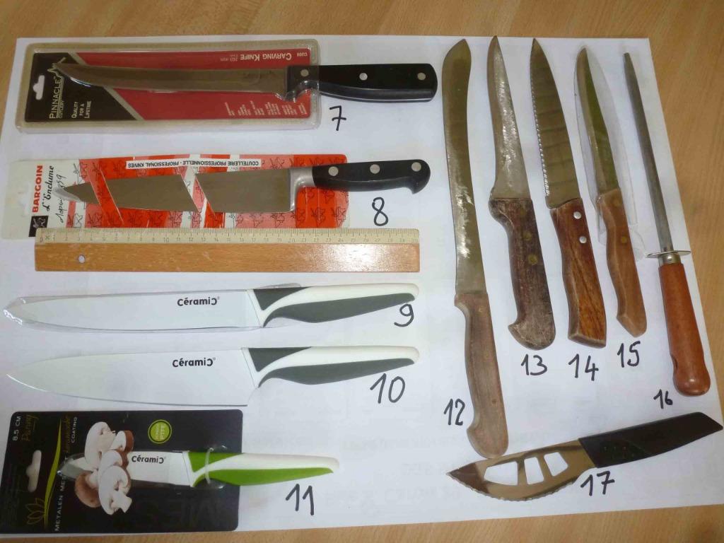 couteaux de cuisine plusieurs modèles, Enlèvement ou Envoi, Comme neuf, Inox ou Chrome