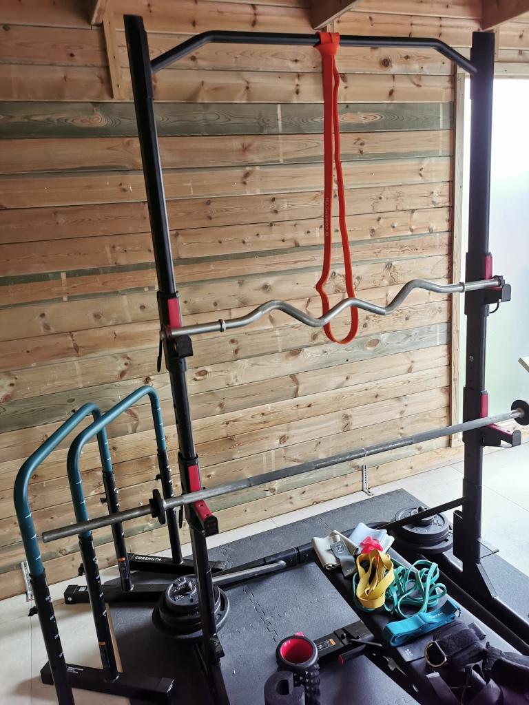 Gym set, Sports & Fitness, Équipement de fitness, Enlèvement, Utilisé, Pectoraux, Roue abdominale