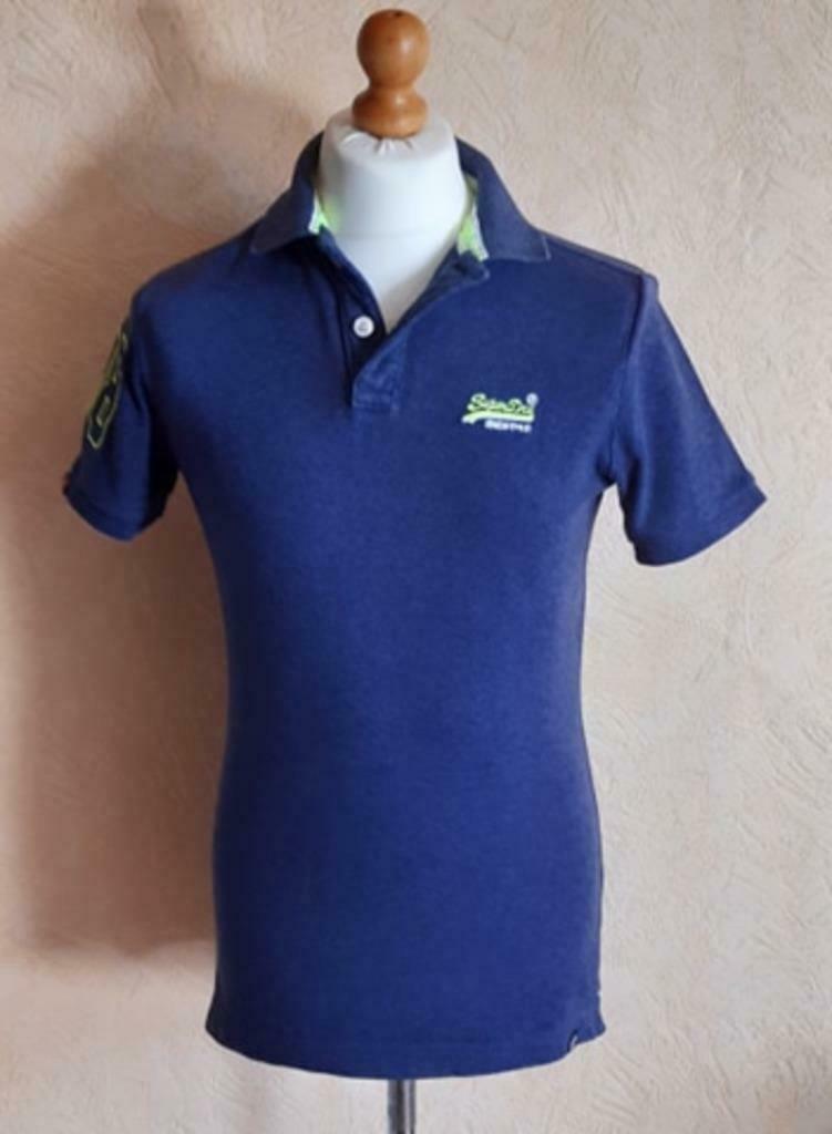 Polo Superdry T : S, Enlèvement ou Envoi, Comme neuf, Bleu, Taille 46 (S) ou plus petite