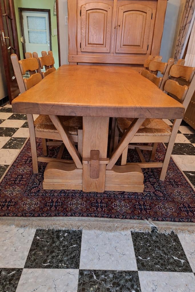 Massief eiken eetkamer, Ophalen