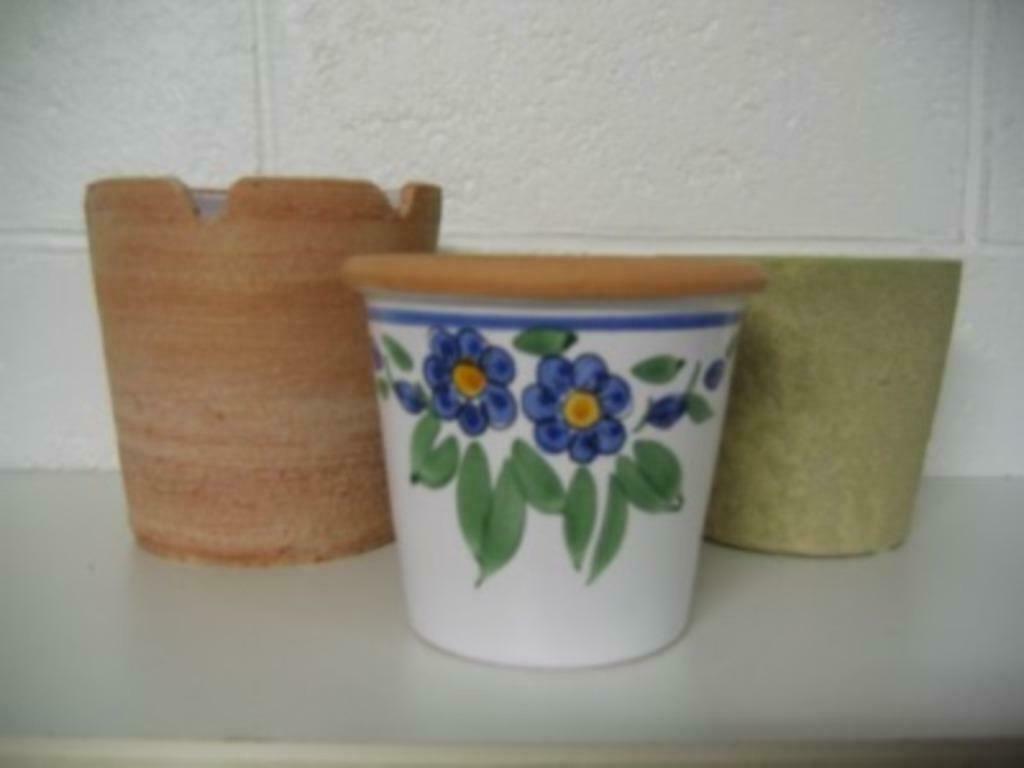 3 cache pots, Enlèvement ou Envoi, Utilisé, Intérieur, Poterie