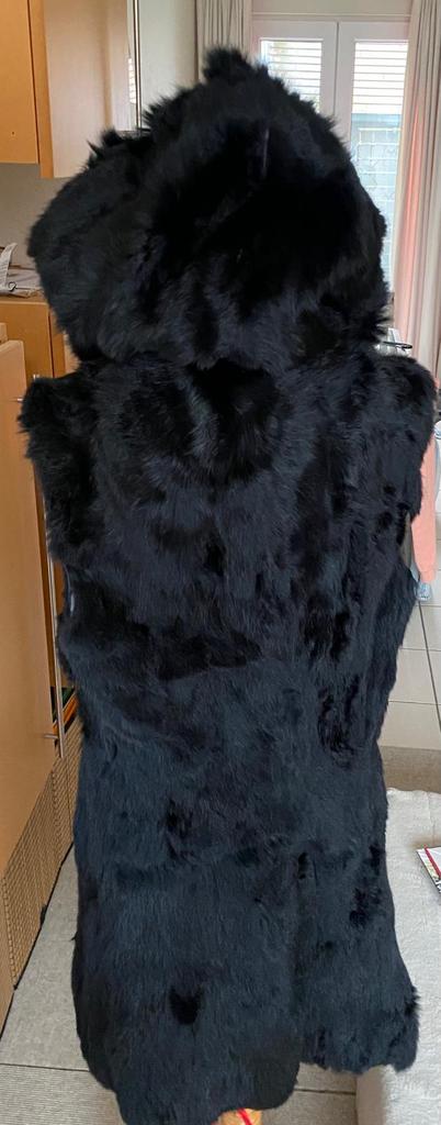 Jas met capuchon, Ophalen, Zo goed als nieuw, Maat 42/44 (L), Zwart