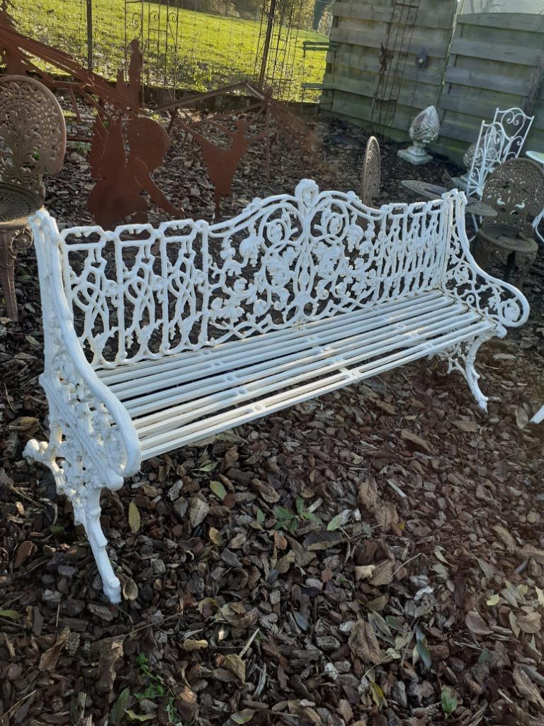 Grand et superbe banc de jardin en fonte patinée, Enlèvement, Comme neuf, Autres matériaux