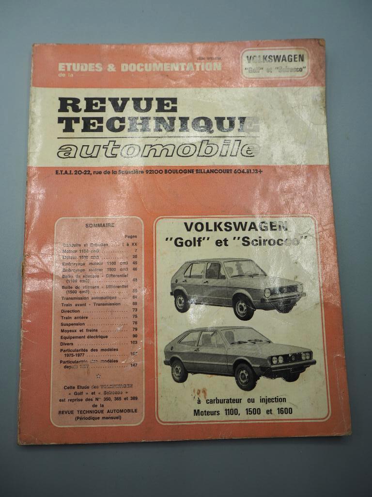 Revue technique VW GOLF 1ère génération, Enlèvement ou Envoi
